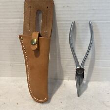 Vintage Diamond Duluth Diamalloy Needle Nose Pliers LN56 USA In Leather Holster picture