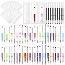 Assorted Beadable Pens Bulk Pack 50 Pcs with Refills and Pen Bags Classic Color picture