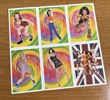 1998 Spice Girls trading cards New Spice World Movie 1 uncut sheet has 6 Cards picture