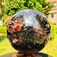 12.93LB Large Natural Garnet Sphere Crystal Firework Stone Ball Reiki Healing picture