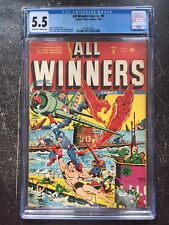 ALL WINNERS COMICS #9 CGC FN- 5.5; OW-W; scarce; Schomburg WWII cover picture