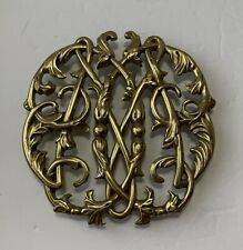 Vintage Colonial Williamsburg Cypher Brass Trivet CW10-14 (1950) picture