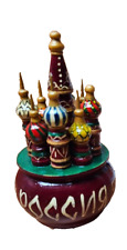 Vintage St. Basil’s Cathedral Russian Wind-Up Wood Music Box-*Read Desc* picture
