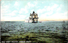 Postcard Bug Light Boston Harbor, Mass Vintage Undivided Back  Standard View picture
