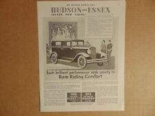 1931 HUDSON and ESSEX AUTOMOBILES vintage art print ad picture