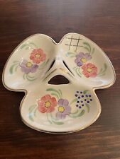 Kensington Ware England Spring Floral 3 Section Divided Dish Serving Tray Nuts picture
