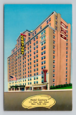 Postcard Hotel Century New York City NY, Vintage Chrome K19 picture