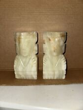 Pair Of 6 Inch Carved Marble Bookends  picture
