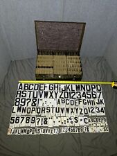 MASSIVE Antique Vintage Unitype Hanging Sign 1350+ Letters 1.5