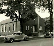 RPPC Street View Classic Cars First Congregational Church Atkinson WI Postcard picture