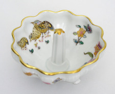 HAVILAND LIMOGES FRANCE GOLDEN QUAIL FOOTED RING HOLDER - GORGEOUS picture