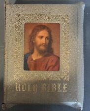 VTG 1958 Holy Bible Clarified Edition Illustrated Gold KJV Good Savior Edition picture