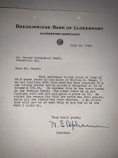 Breckinridge Bank of Cloverport Letterhead 1946 picture