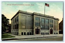 c1910's George Washington School Building Scene Street Keokuk Iowa IA Postcard picture