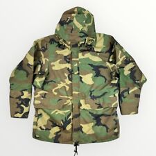 Military Gore-Tex Camouflage Army Parka Cold/Wet Weather Coat Woodland Jacket L picture