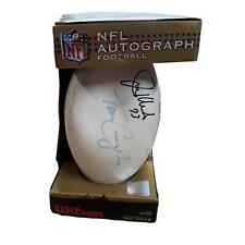 Wilson NFL Mini Autographed The Duke Leather Football Joe Klecko Tom Cavanagh picture