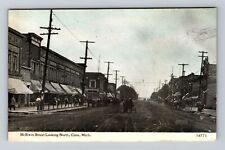 Clare MI-Michigan, McEwin Street Looking North, Antique, Vintage Postcard picture