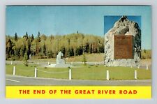 Kenora-Ontario, Monument at End River Road, Vintage Postcard picture