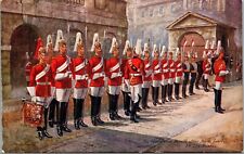 Vtg 1st Life Guards Military In London Whitehall Oilette 3546 Tucks Postcard picture