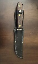 Vintage Fixed Blade Hunting Knife & Leather Sheath picture