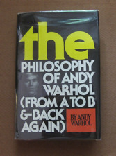 SIGNED  -  THE PHILOSOPHY OF ANDY WARHOL - 1st HCDJ 1975 - full signature picture