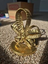 Vintage 1960s Brass Star/Bow/ Ribbon Design Bookends  picture