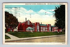 Evansville IN-Indiana, Bosse High School, Antique Souvenir Vintage Postcard picture