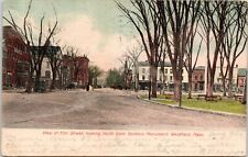 Westfield Massachusetts~Elm Street Businesses North From Soldier's Monument~1907 picture