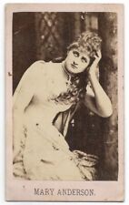 Antique Victorian Actress MARY ANDERSON Theater Celebrity ORIGINAL CDV PHOTO picture