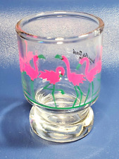 Vintage Florida Flamingo Footed Shot Glass Panama City Beach Florida picture