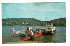 Fly OH Ferry Crossing Ohio River Ohio Vintage Postcard Old Cars picture