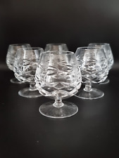 Beautiful Vintage set of 6 crystal brandy glasses picture