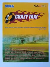 Crazy Taxi Arcade FLYER Original 1999 Original Video Game Vintage Promo Artwork  picture