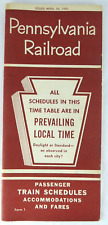 1961 April 30th Pennsylvania Passenger Railway Train Schedule Railroad Timetable picture