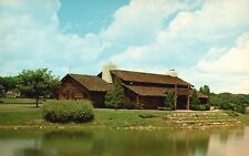 Postcard IL Rockford Illinois YMCA Log Lodge Rock River Chrome Vintage PC H2227 picture
