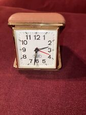 Vintage Tozai, Brown, Wind Up, Fold Up Travel Alarm Clock, Tested, It’s Working picture