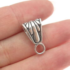 SUNWEST Old Pawn 925 Sterling Silver Vintage Southwestern Tribal Pendant Bail picture