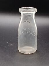 Vintage MTC Half Pint Clear Glass Milk Bottle picture