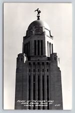 RPPC EKC 1939-1950 The Sower Atop State Capitol Tower Lincoln Nebraska Postcard picture