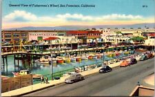 San Francisco CA-California, General View Of Fisherman's Wharf Unposted Postcard picture