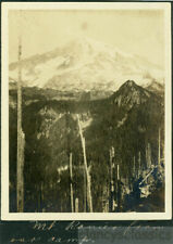 1917 Mt Rainier From Our Camping Spot Snow Capped Up Close Washington picture