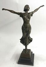 Signed D.H. Chiparus , Art Deco Dancer Statue Figurine Bronze Sculpture Decor NR picture