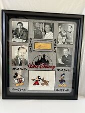 Walt Disney Signed Cancelled Check Dated 1954 In Collage, Framed, COA picture