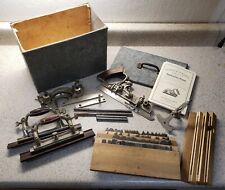 Antique Stanley No 55 Universal Combination Plane w/4 Boxes of Cutters Metal Box picture