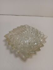 Vintage square swirl glass nesting ashtrays, set of 3pcs FLAWS  picture