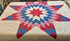 Gorgeous Vintage Antique Hand, Stitched Lone Star Quilt picture