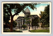 Springfield, IL-Illinois, County Courthouse Antique, Vintage Souvenir Postcard picture