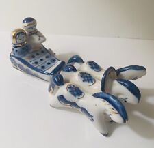 GZHEL Handmade Russian Porcelain Sleigh Figurine Blue/White NrMt Condition~ 4.5