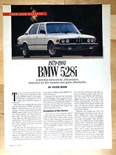 1979-1981 BMW 528i E12 5-Series Original Magazine Article picture