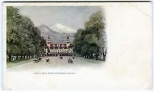c.1901-07 COLORADO SPRINGS CO ANTLERS HOTEL w/HORSELESS CARRIAGE~UNUSED POSTCARD picture